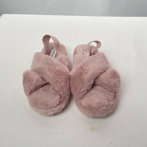 BCBGENERATION Soffi Faux Fur Slingback Slipper in Pink Size‎ 8 - Picture 3 of 8